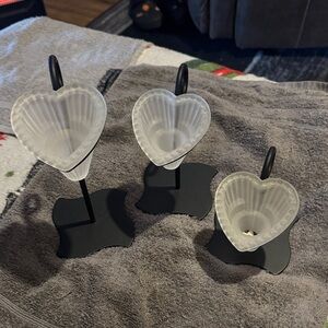 PARTY LIGHT Heart-Shaped Pillar Candle Holders